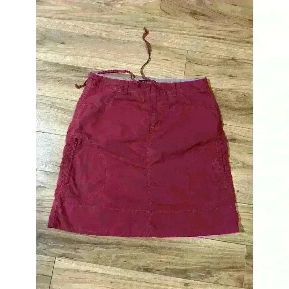 Eddie Bauer Skirt Womens Size 8 Lightweight Hiking Cargo Camping Active Pocket - Picture 1 of 9